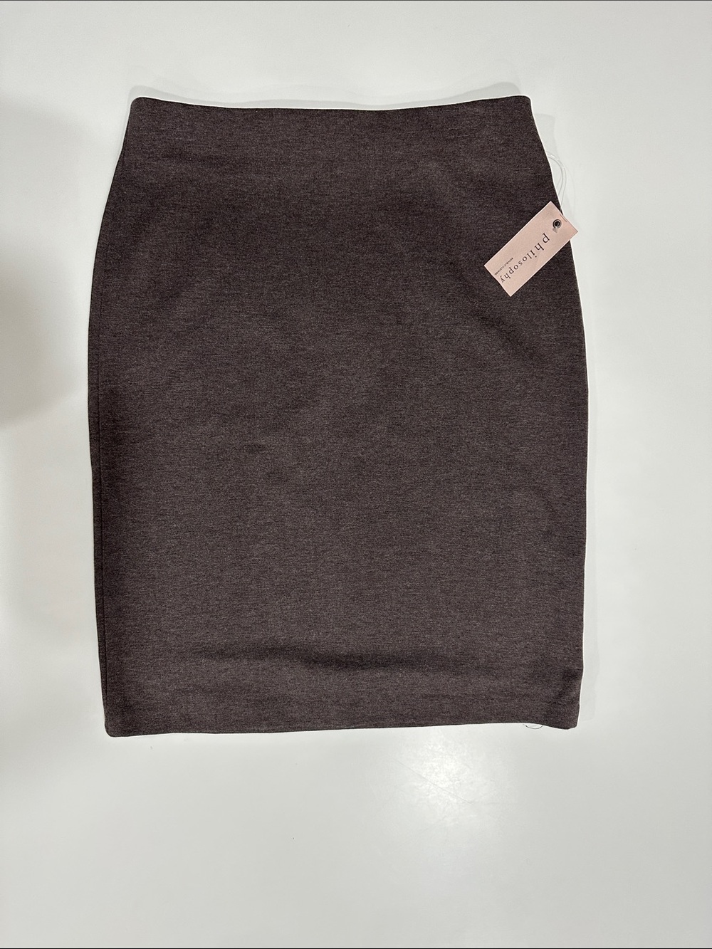 Philosophy Brown Knit Pencil Skirt